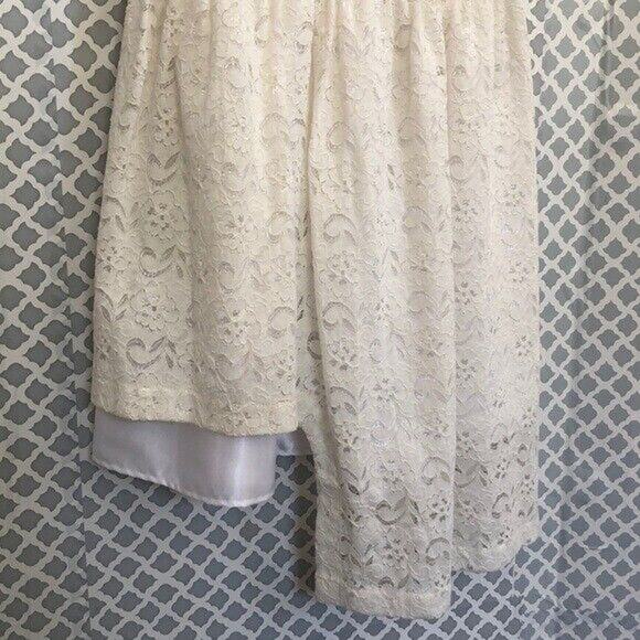 Pomelo white lace asymmetrical formal dress Juniors Size S Homecoming Prom Bride - Picture 4 of 5
